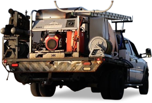 DSH pressure washing service truck in Dallas-Fort Worth area ready for residential cleaning
